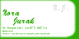 nora jurak business card